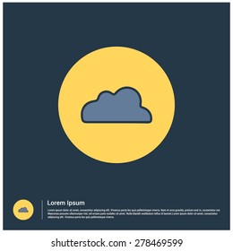cloud icon, vector illustration. Flat design style