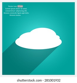 cloud icon, vector illustration. Flat design style