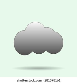 cloud icon, vector illustration. Flat design style