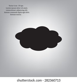 cloud icon, vector illustration. Flat design style