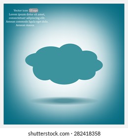 cloud icon, vector illustration. Flat design style