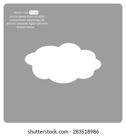 cloud icon, vector illustration. Flat design style
