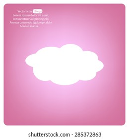 cloud icon, vector illustration. Flat design style