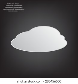 cloud icon, vector illustration. Flat design style