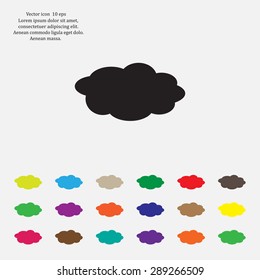 cloud icon, vector illustration. Flat design style