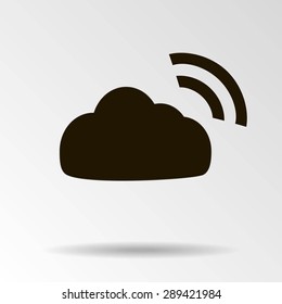 cloud icon, vector illustration. Flat design style