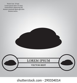 cloud icon, vector illustration. Flat design style
