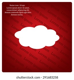 cloud icon, vector illustration. Flat design style