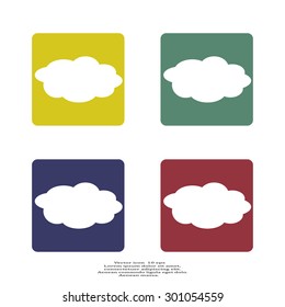 cloud icon, vector illustration. Flat design style
