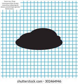 cloud icon, vector illustration. Flat design style