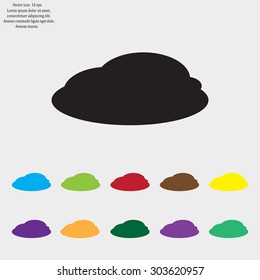 cloud icon, vector illustration. Flat design style