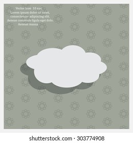 cloud icon, vector illustration. Flat design style
