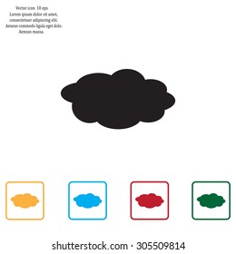 cloud icon, vector illustration. Flat design style