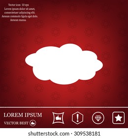cloud icon, vector illustration. Flat design style