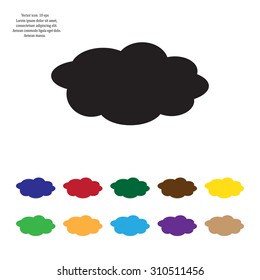cloud icon, vector illustration. Flat design style