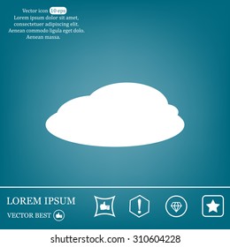 cloud icon, vector illustration. Flat design style