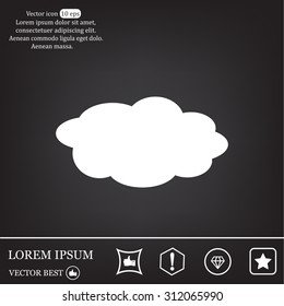 cloud icon, vector illustration. Flat design style