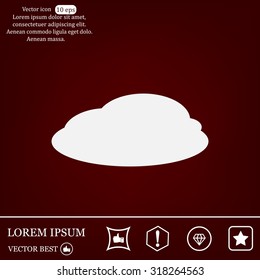 cloud icon, vector illustration. Flat design style