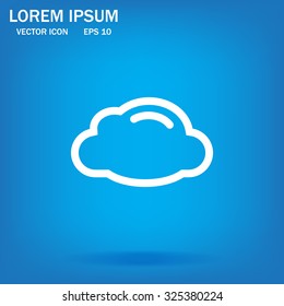 cloud icon, vector illustration. Flat design style