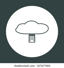 cloud icon, vector illustration. Flat design style