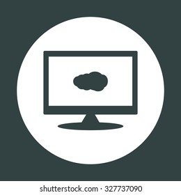 cloud icon, vector illustration. Flat design style