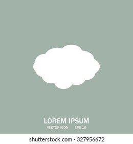 cloud icon, vector illustration. Flat design style