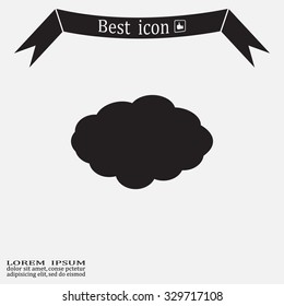 cloud icon, vector illustration. Flat design style