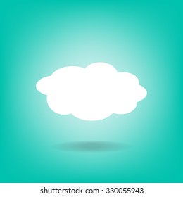 cloud icon, vector illustration. Flat design style