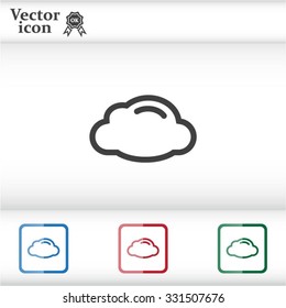 cloud icon, vector illustration. Flat design style