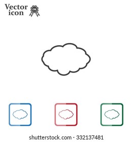 cloud icon, vector illustration. Flat design style