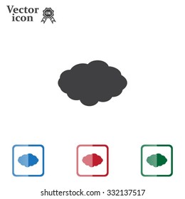 cloud icon, vector illustration. Flat design style