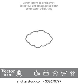 cloud icon, vector illustration. Flat design style