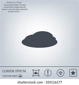 cloud icon, vector illustration. Flat design style