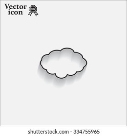 cloud icon, vector illustration. Flat design style