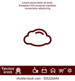 cloud icon, vector illustration. Flat design style