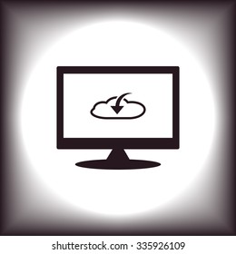 cloud icon, vector illustration. Flat design style