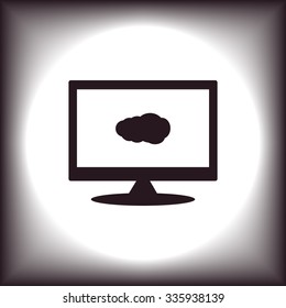 cloud icon, vector illustration. Flat design style