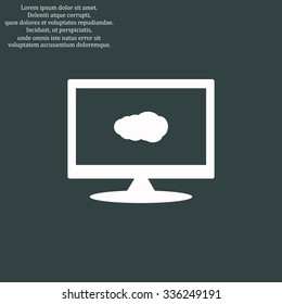 cloud icon, vector illustration. Flat design style