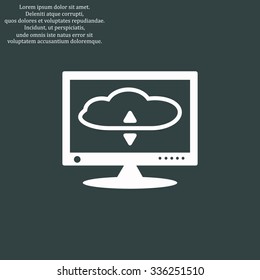 cloud icon, vector illustration. Flat design style