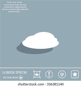 cloud icon, vector illustration. Flat design style