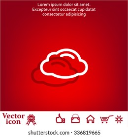 cloud icon, vector illustration. Flat design style