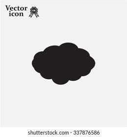 cloud icon, vector illustration. Flat design style