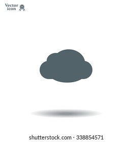 cloud icon, vector illustration. Flat design style