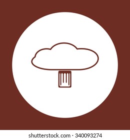 cloud icon, vector illustration. Flat design style