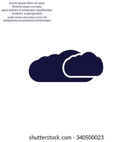 cloud icon, vector illustration. Flat design style