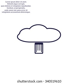 cloud icon, vector illustration. Flat design style