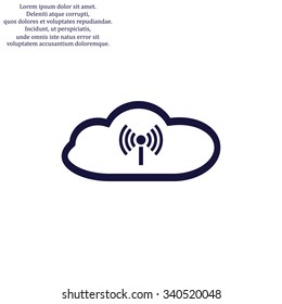 cloud icon, vector illustration. Flat design style