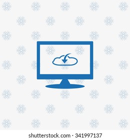 cloud icon, vector illustration. Flat design style