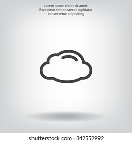 cloud icon, vector illustration. Flat design style