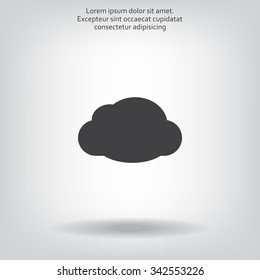 cloud icon, vector illustration. Flat design style
